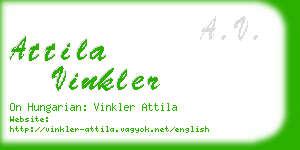 attila vinkler business card